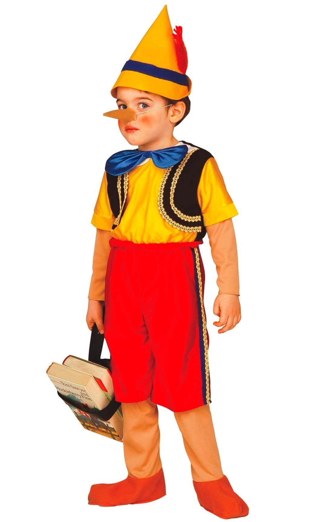 Vestito Carnevale Pinocchio Bambino Costume Pinocchio Bambino