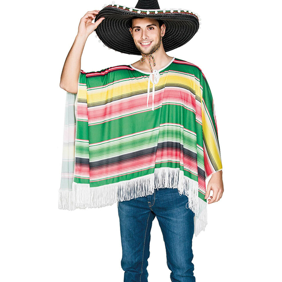 Poncho Mexicano Colores | Don Disfraz
