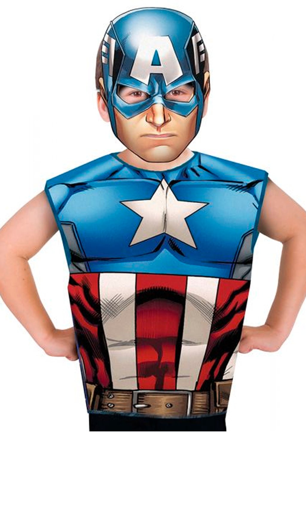 Avengers Costumi Carnevale Bambini Supereroi Set Capitan America