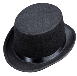 Cilindro Nero in feltro per bambini