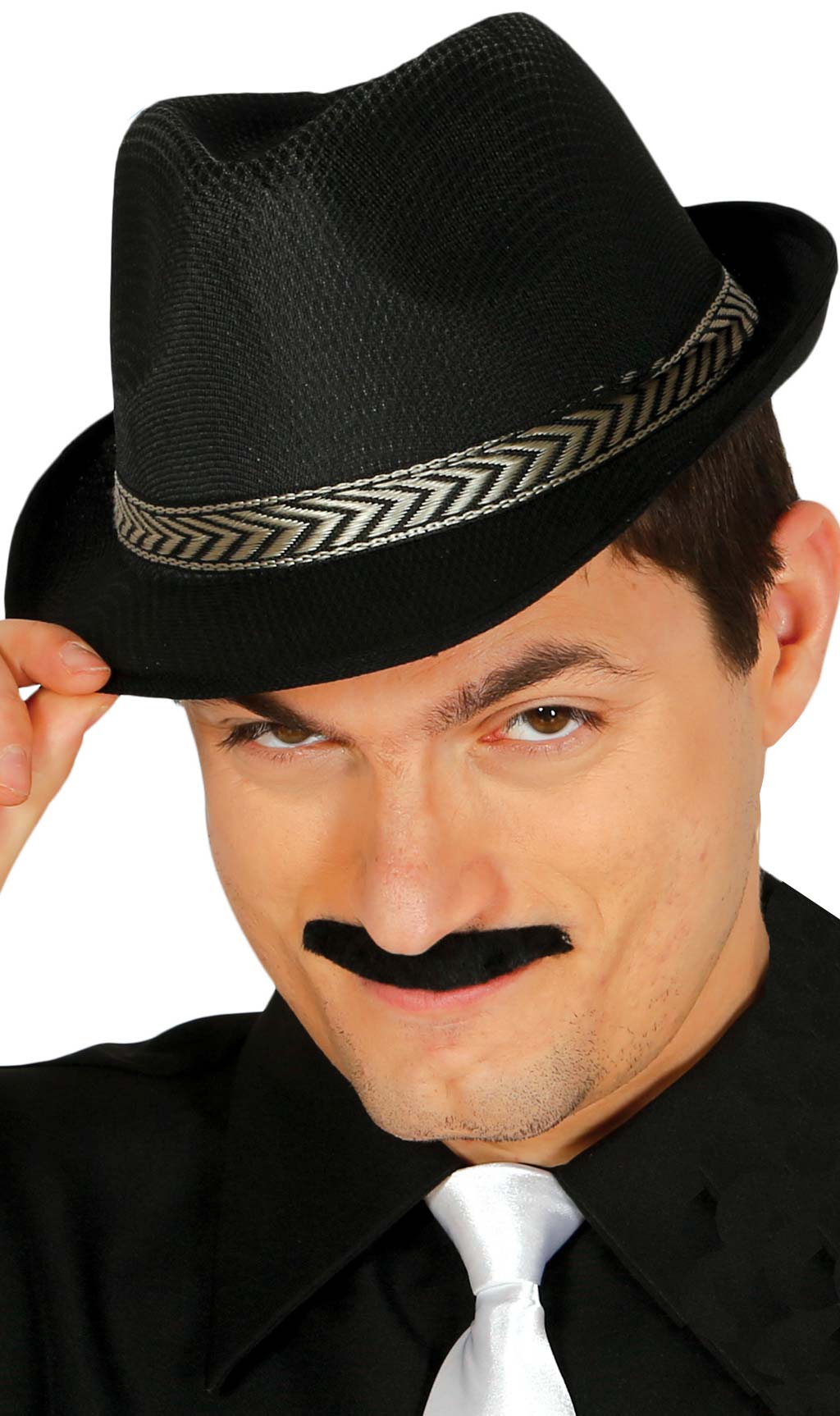 Cappello da Gangster Nero Eco