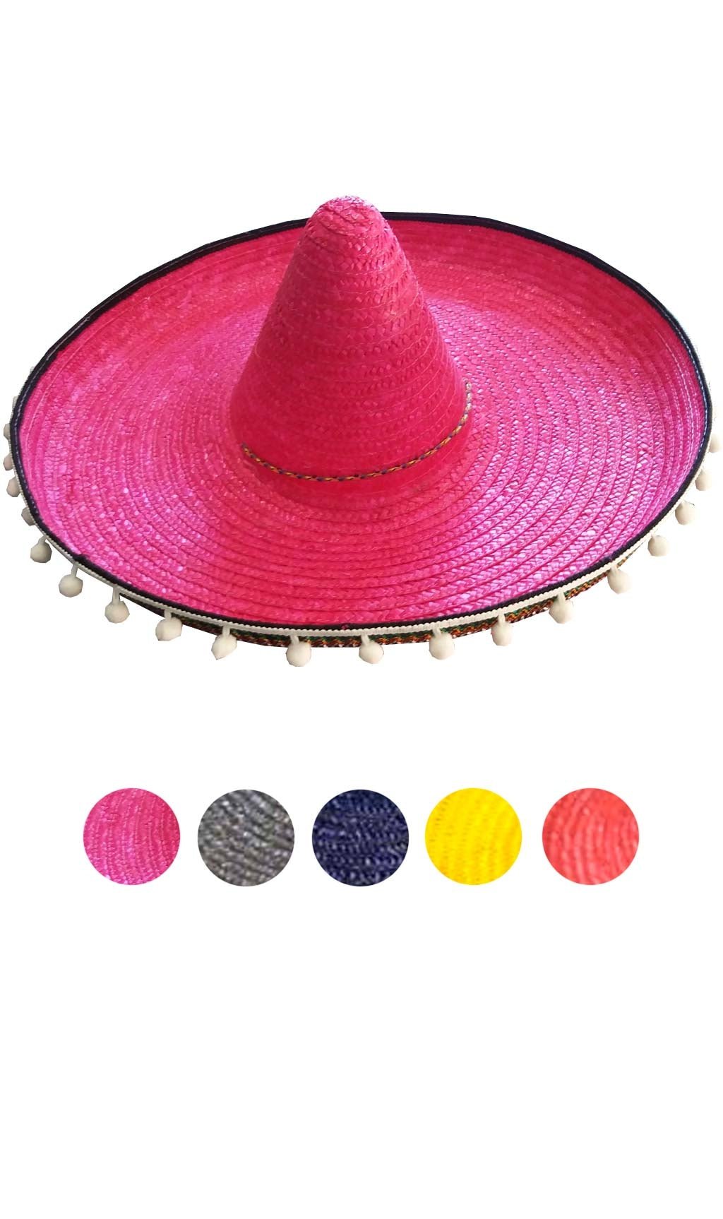 Cappello Sombrero Messicano Grande Colorato per adulto
