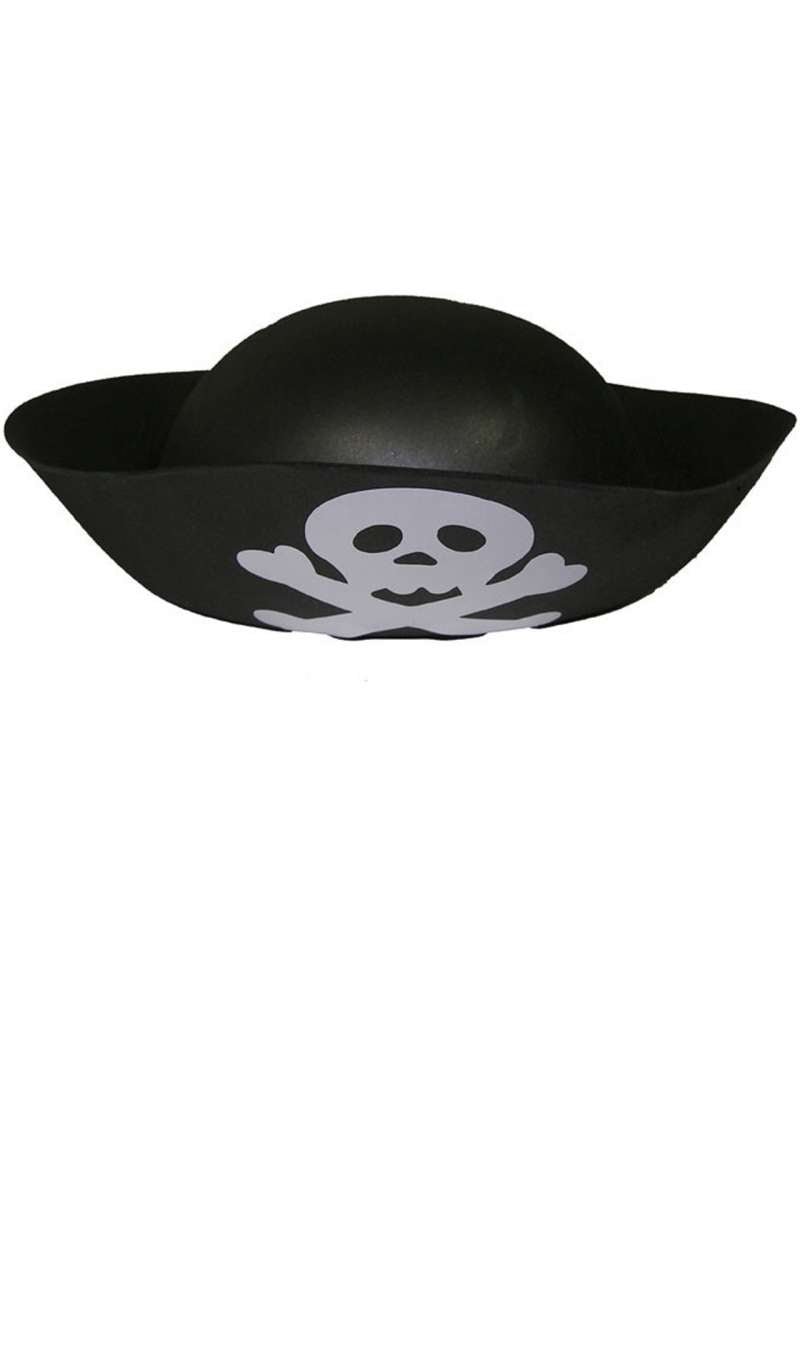 Cappello Pirata in Feltro Nero per bambini e bambine