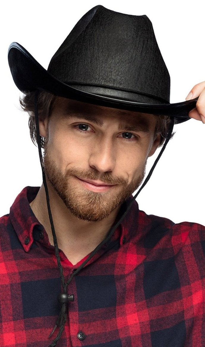 Cappello da cowboy nero da rodeo