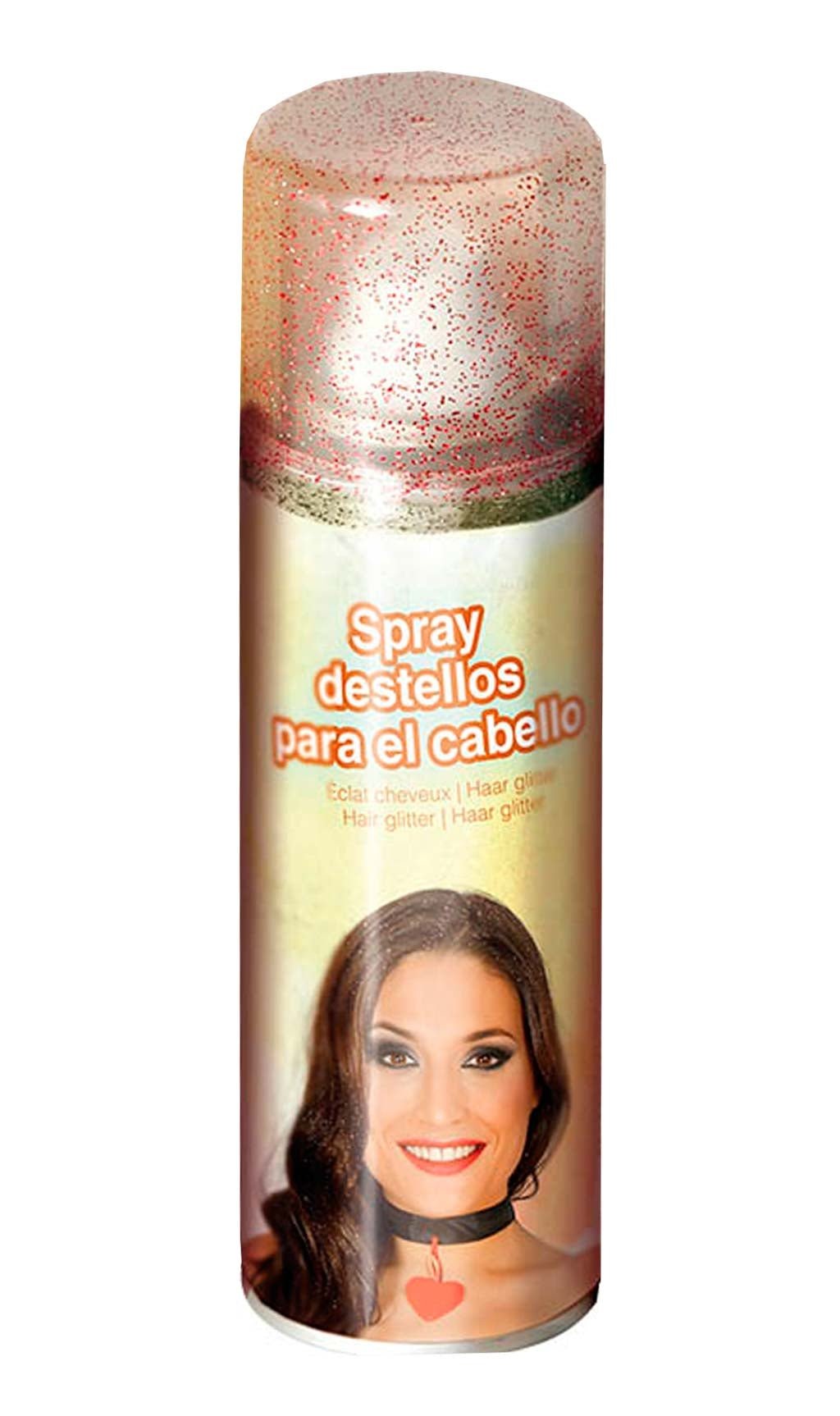 Spray Glitter Rosso per Capelli per il tuo costume di carnevale