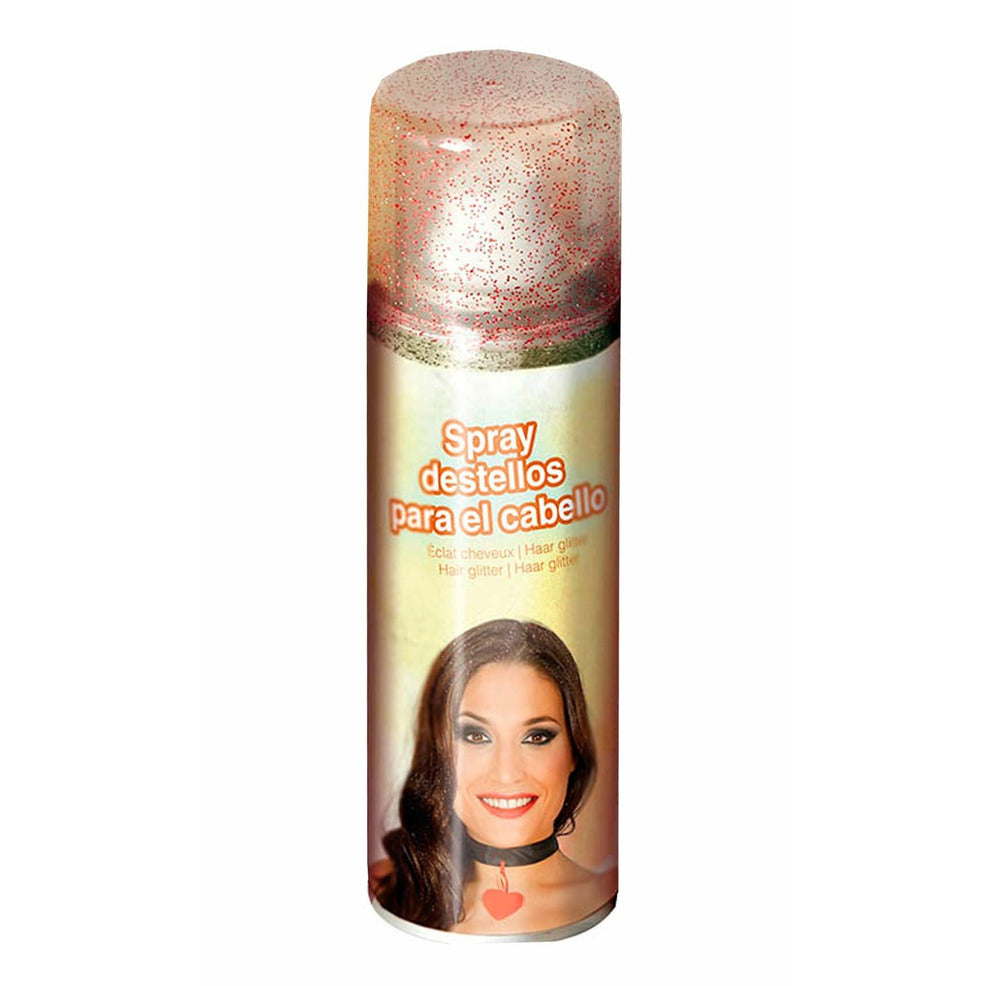 Spray de Pelo Glitter Rojo | Don Disfraz
