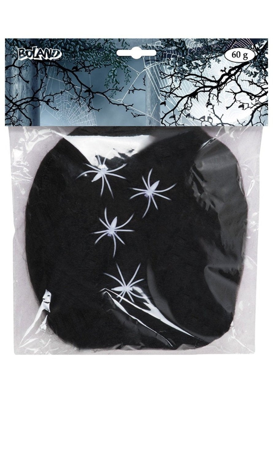 Ragnatela Nera 60gr con 4 Ragni
