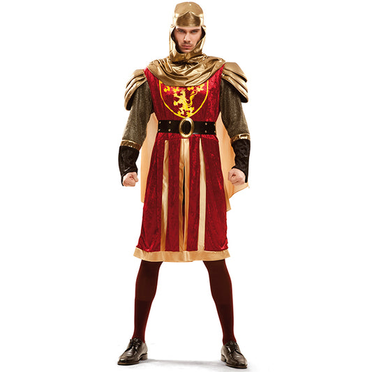 Costume da Cavaliere Reale Rosso uomo