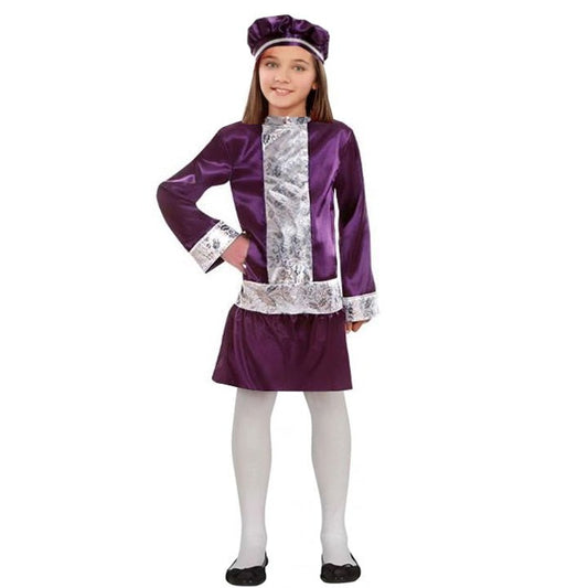 Costume da Paggio con Cappello Viola bambino