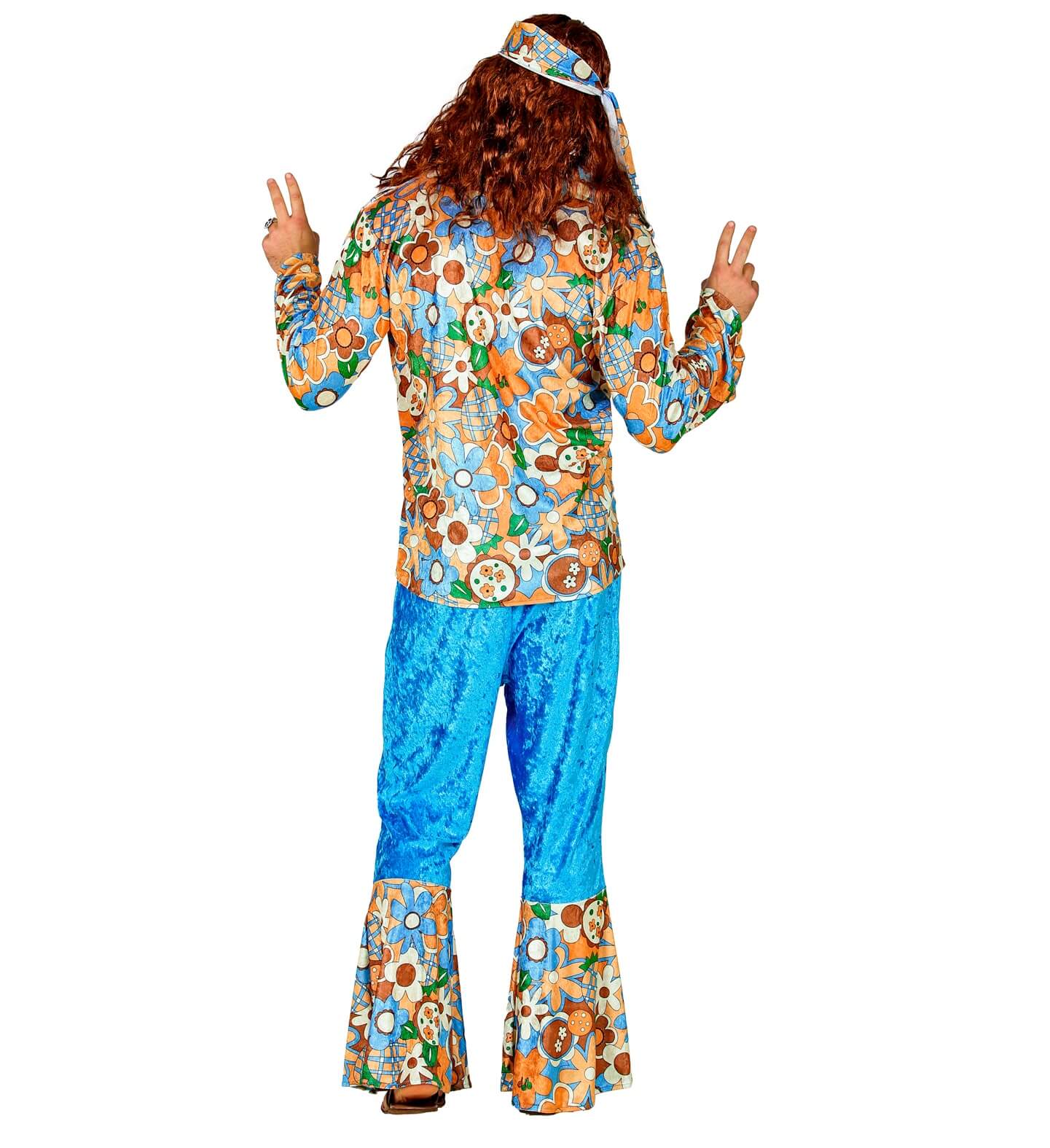Costume da Hippy XXL Turchese per uomo