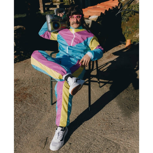 Costume da Tuta Anni 80 Blu per uomo