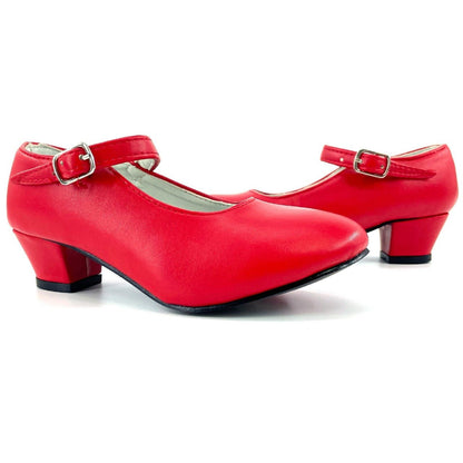 Scarpe da flamenco rosse semplici