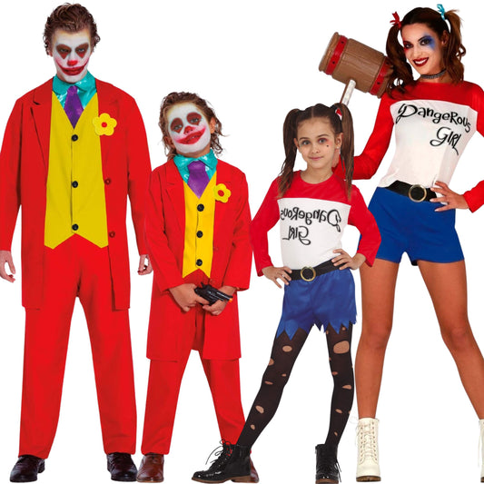 Costumi di gruppo da Harley Quinn e Joker Malvagio