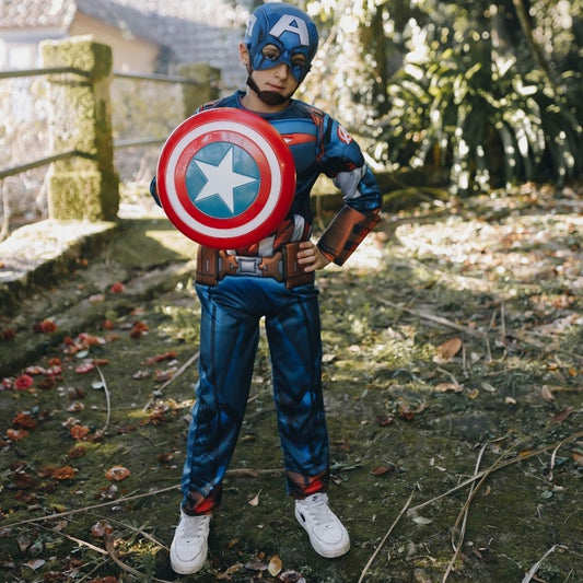 Costume da Captain America™ muscoloso per bambino