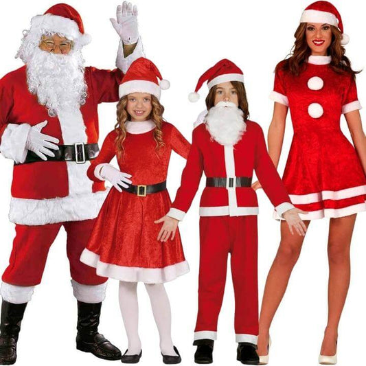 Costumi di gruppo da Mamma e Babbo Natale Rossi