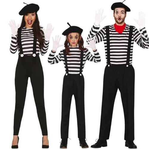 Costume da mimo con bretelle per bambini per 13,80