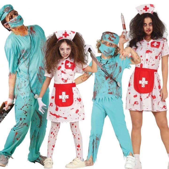 Costumi di gruppo da Medici e Infermiere Zombie