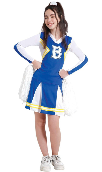 Costumi di gruppo da Cheerleader e giocatori blu