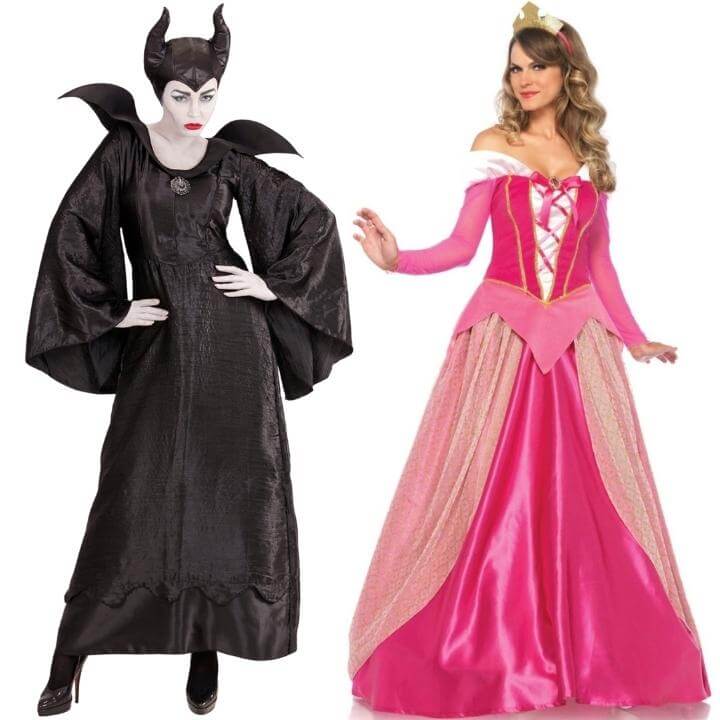 Costumi di coppia da Bella Addormentata e Malefica