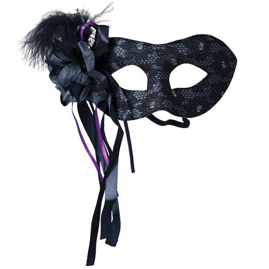 Maschera Nera con piuma