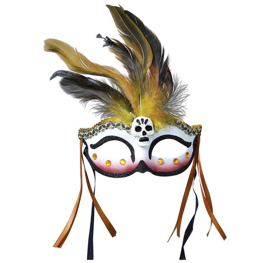 Maschera Voodoo con Piume