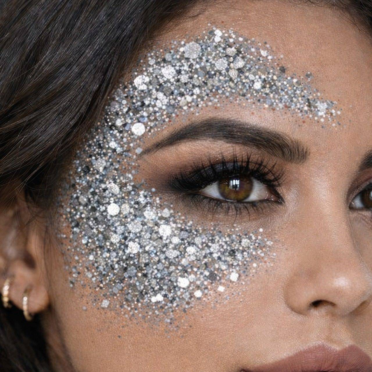 Barra Trucco Purpurina Glitterata Argento