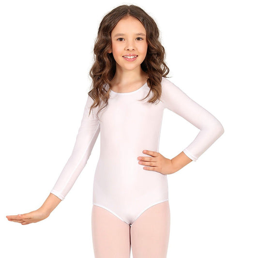 Body bianco con maniche lunghe da bambino