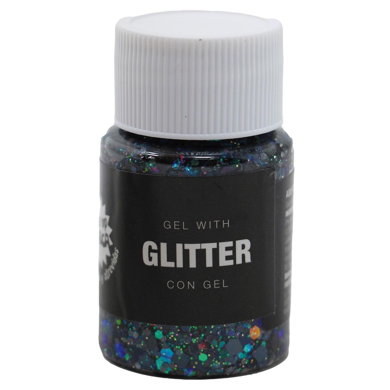Barattolo di gel glitterato blu