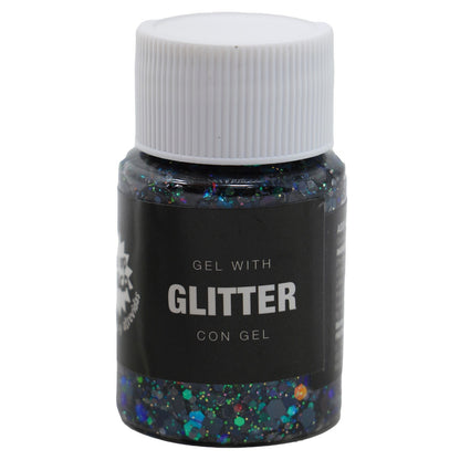 Barattolo di gel glitterato blu