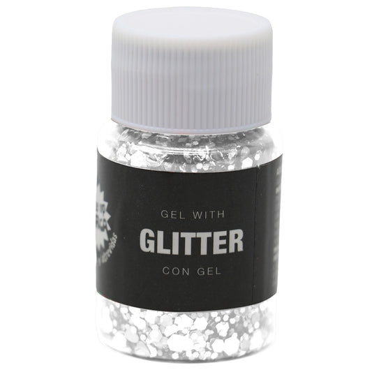 Barattolo di Gel glitterato Bianco
