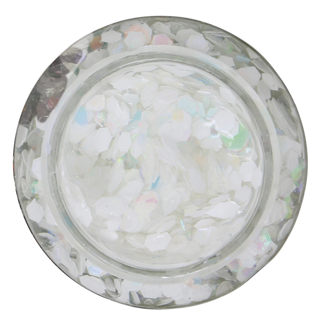 Barattolo di Gel glitterato Bianco
