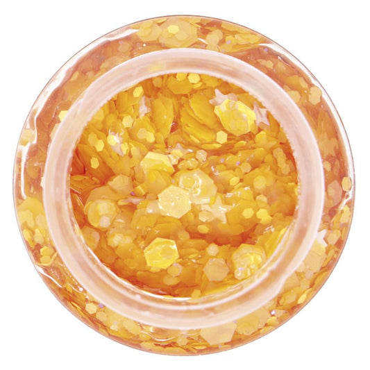 Barattolo di gel glitter arancione