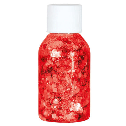 Barattolo di Gel glitterato Rosso
