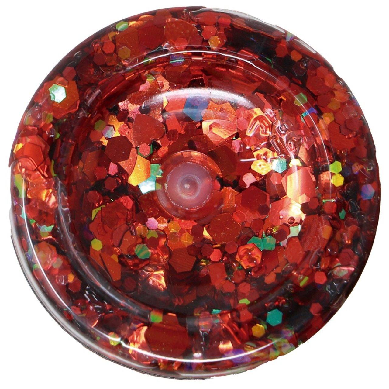 Barattolo di Gel glitterato Rosso