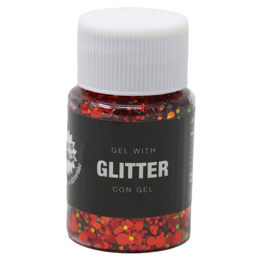Barattolo di Gel glitterato Rosso