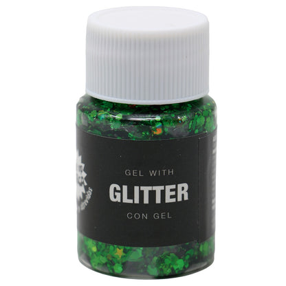 Barattolo gel glitterato verde
