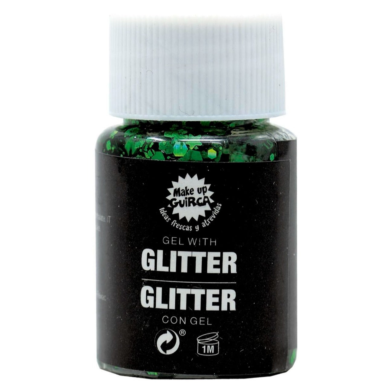 Barattolo gel glitterato verde