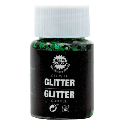 Barattolo gel glitterato verde