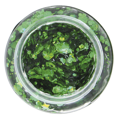 Barattolo gel glitterato verde