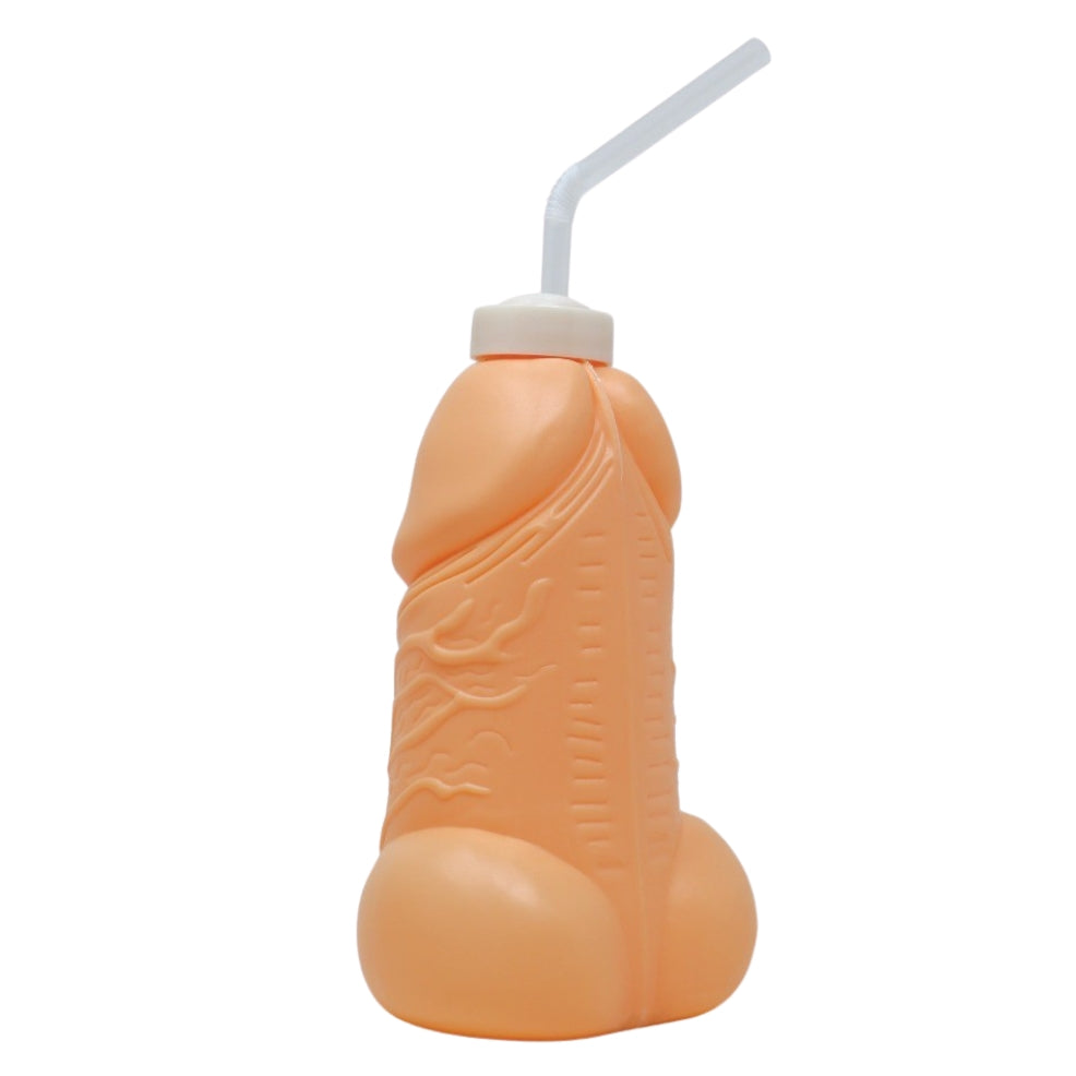 Bottiglia a forma di pene con cannuccia