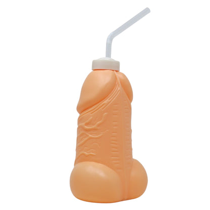Bottiglia a forma di pene con cannuccia