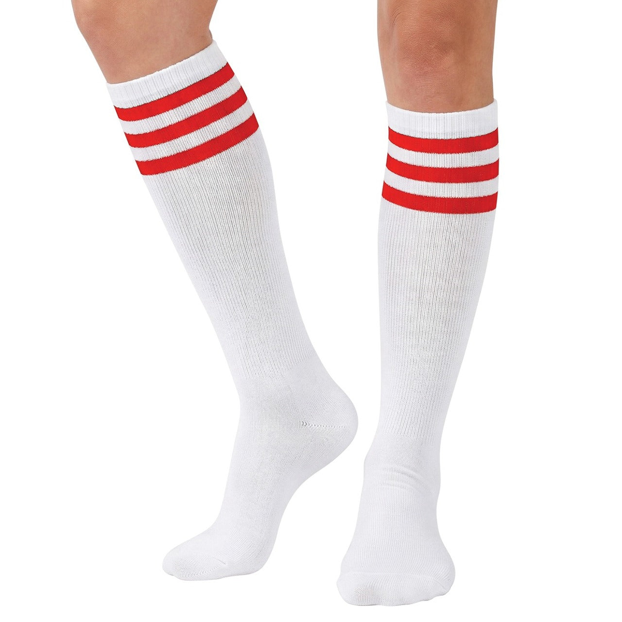 Calze Sportive a Righe Rosse