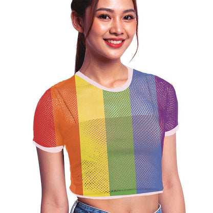 Maglietta a Rete multicolore
