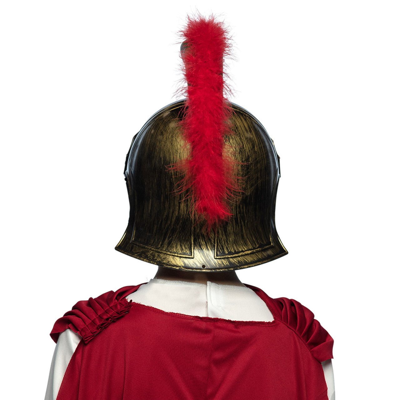 Casco da romano con pennacchio infantile