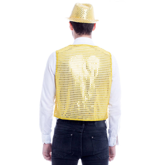 Gilet dorato con paillettes Eco