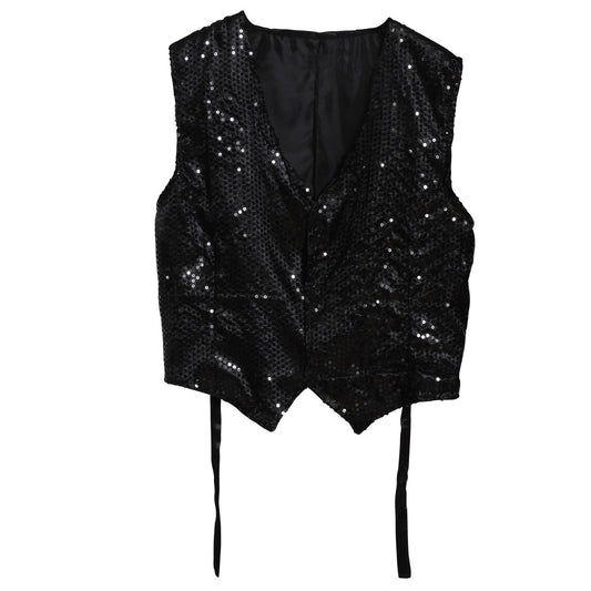 Gilet Paillettes Nero per adulti