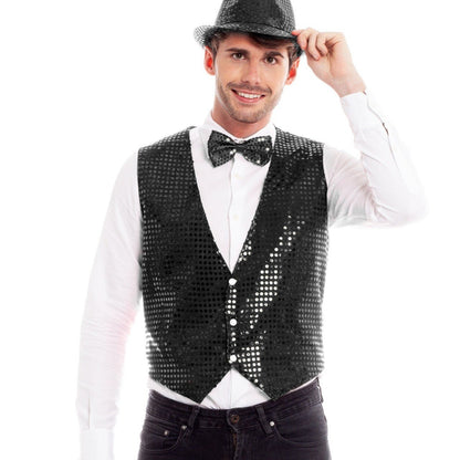 Gilet con paillettes Eco nero