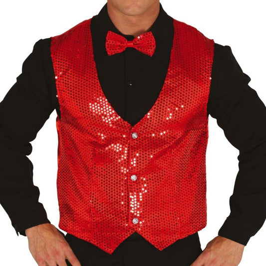 Gilet Paillettes Rosso per adulti
