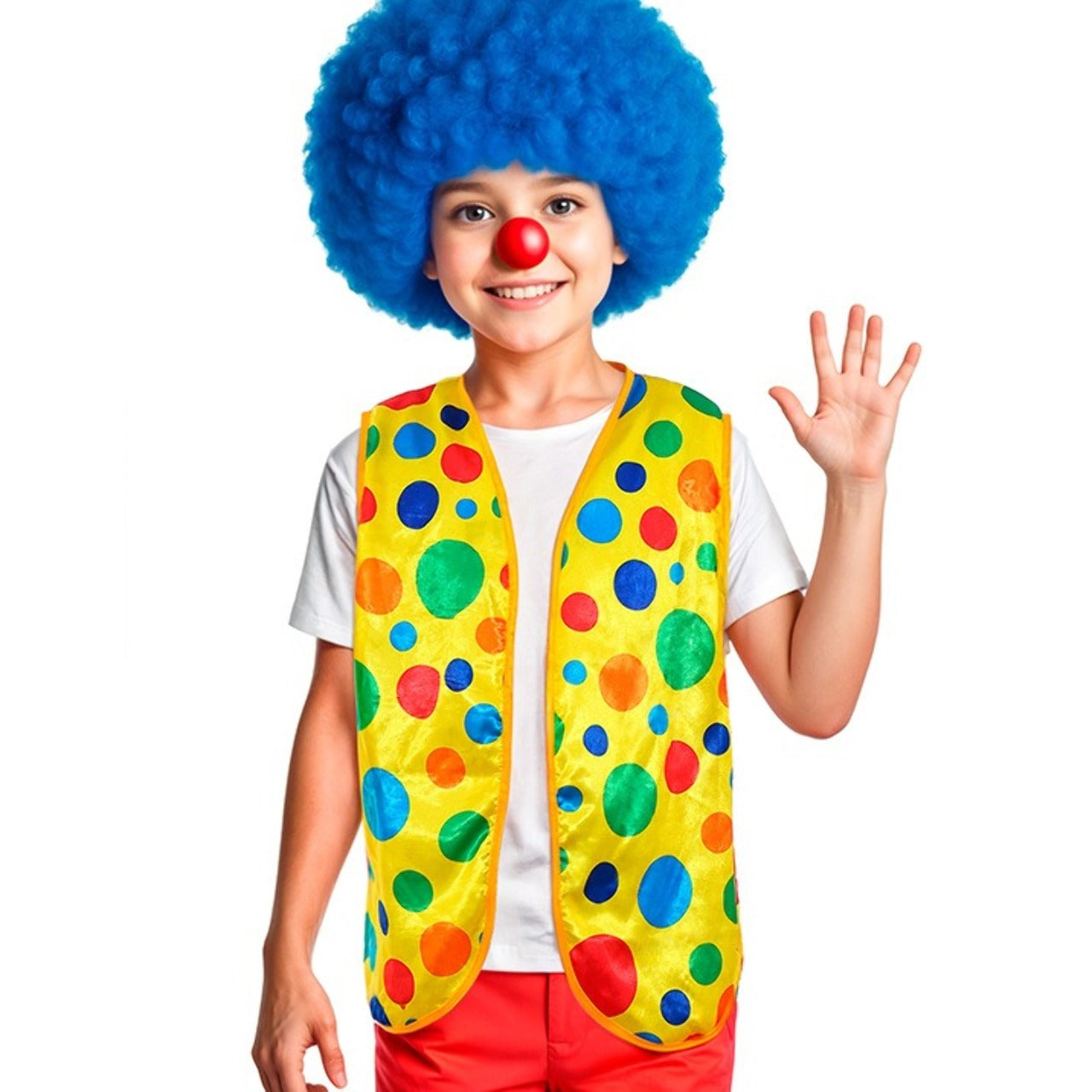 Gilet da clown per bambini a pois