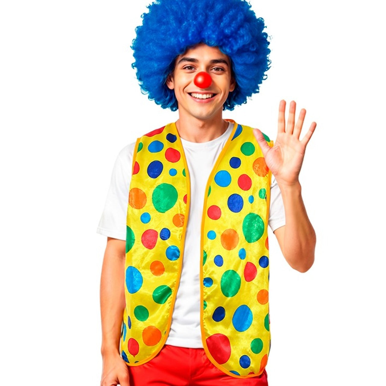 Gilet da clown a pois